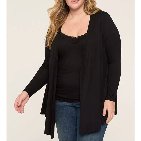 Lane Bryant Open-Front Fit & Flare yoga cardigan 22/24 NEW - Picture 1 of 9